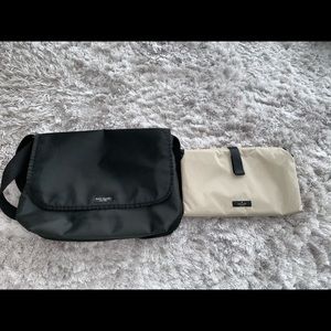 Vintage Kate Spade Black Nylon Messenger Bag
